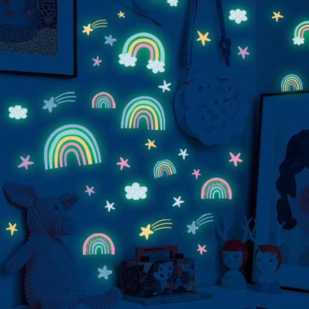 Glow-in-the-Dark Cartoon Design Luminous Wall Stickers