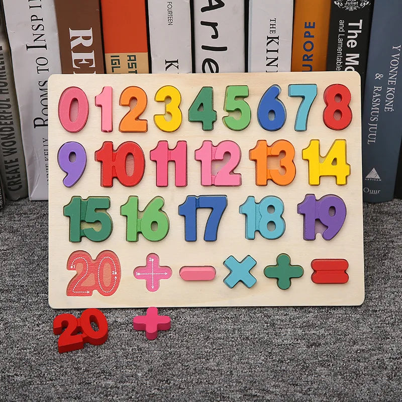 Kids Shape Matching Wooden Puzzle Educational Toys childrensterritory