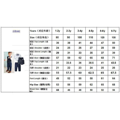 Solid 3PCS Formal Gentleman Clothing Set for Kids Boys