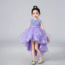 Bridesmaid Sequins Tulle Trailing Kids Girls Princess Dresses childrensterritory