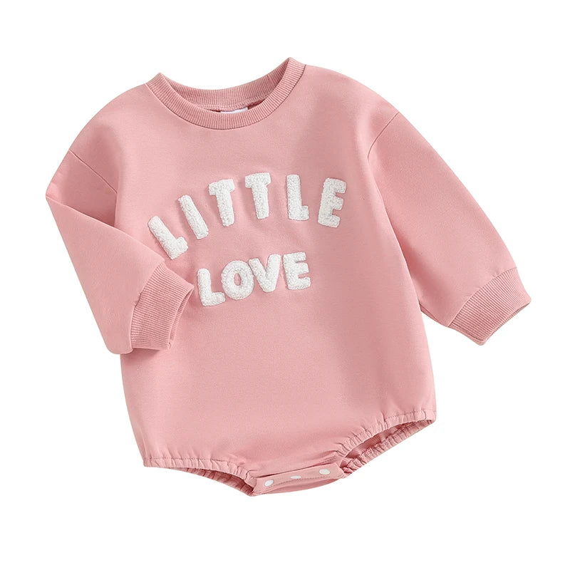 Little Love Letter Print Long Sleeve Winter Baby Bodysuit