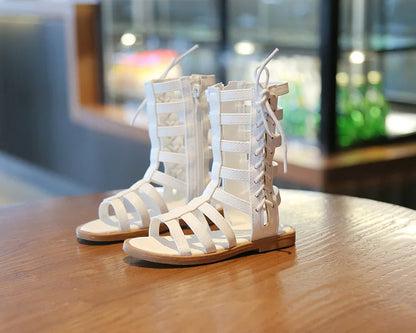 Kids Girls Roman Style High-top Gladiator Sandals