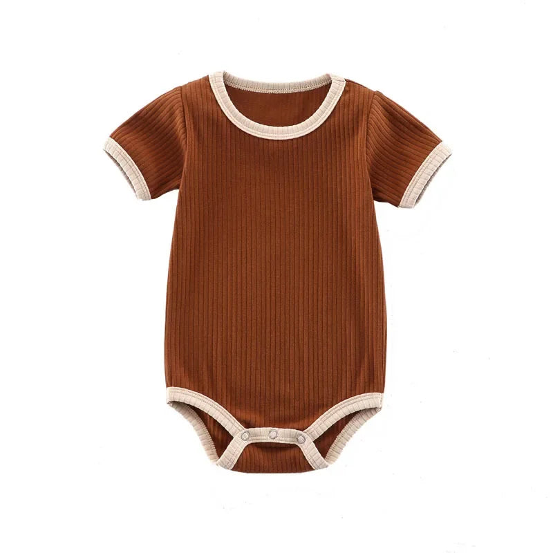 Short Sleeve Baby Unisex Cotton Romper