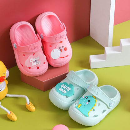Breathable, Cute Cartoon Slip-On Mules for Little Boys and Girls childrensterritory