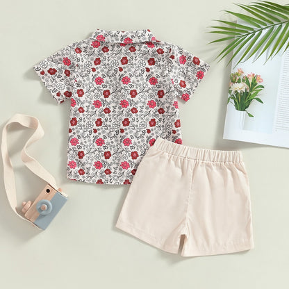 Baby/Kids Boys Floral Shirt and Short Clothing Set childrensterritory