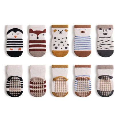Cartoon Animal Print Infant Floor Socks childrensterritory