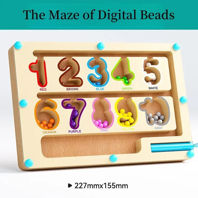 Magnetic Maze Toy for Kids with Digital Beads
