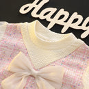 Girls' Long-Sleeved Bow Design Elegant Party Dresses childrensterritory