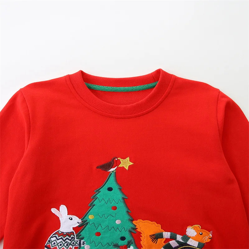 Cartoon Animal Print Long Sleeve Kids Boys Sweatshirts