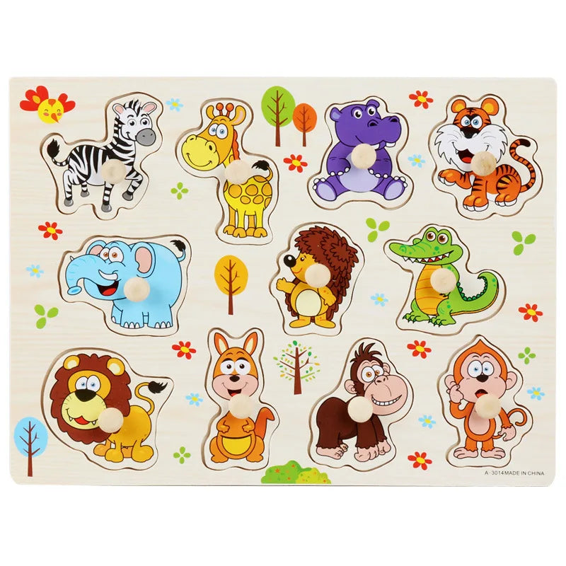 Kids Shape Matching Wooden Puzzle Educational Toys childrensterritory