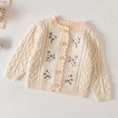 Baby Girls Handmade Floral Design Knitted Sweaters