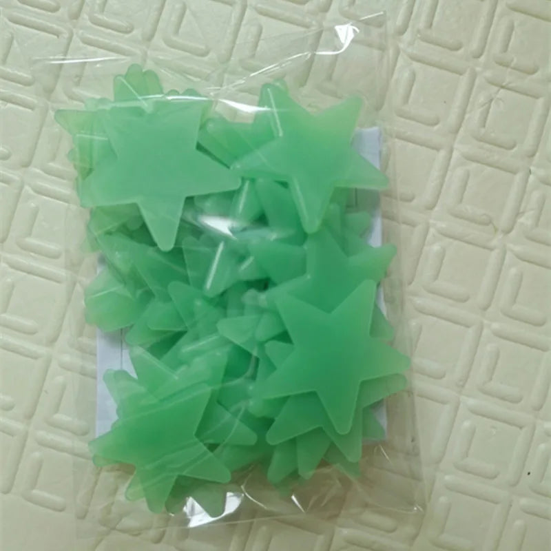 3D Stars Luminous Fluorescent Wall Stickers childrensterritory