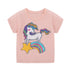 Kids Girls Cute Unicorn Print Cotton Tops childrensterritory
