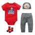 Baby Boy Girl 4 Pieces Clothing Clothes Set Romper + Hat + Pants + Shoes childrensterritory