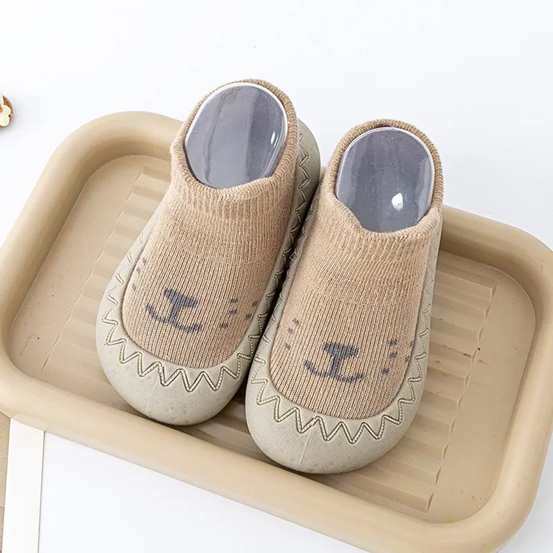 Baby Cute Cartoon Design Rubber Sole Floor Socks Shoes childrensterritory
