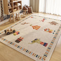 Cartoon Print Stain Resistant Anti Slip Kids Room Carpet childrensterritory