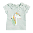 Half-Sleeves Cartoon Print Summer Casual Tops For Girls childrensterritory