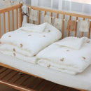 Muslin Cotton Thick Embroidered Baby Crib Blanket with filler childrensterritory