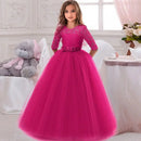 Little Girls Lace Design Long Party Dresses childrensterritory