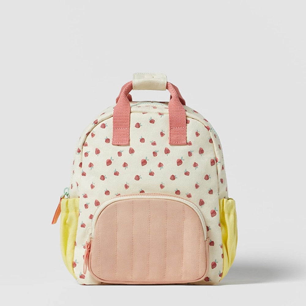 Kid Customized Name Strawberry Print Schoolbag Gift childrensterritory