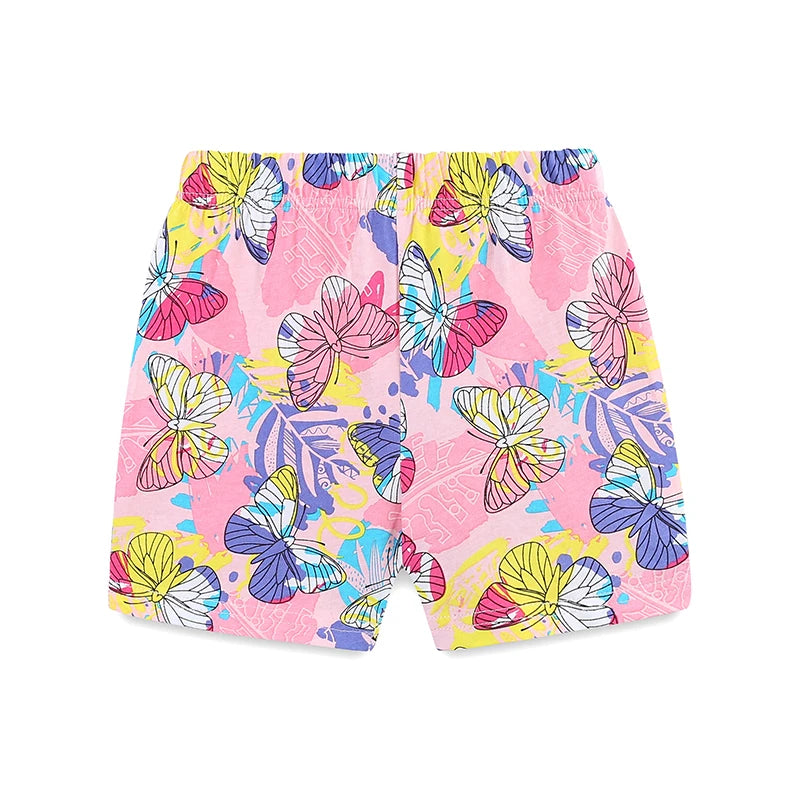 Girls Butterfly Print Casual Summer Clothing Set childrensterritory