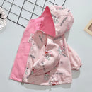 Girls Anime Cartoon Double-Sided Printed Hooded Coats