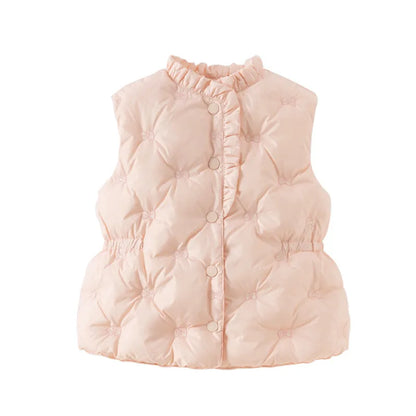 Waterproof Sleeveless Little Girls Cotton Down Jackets childrensterritory
