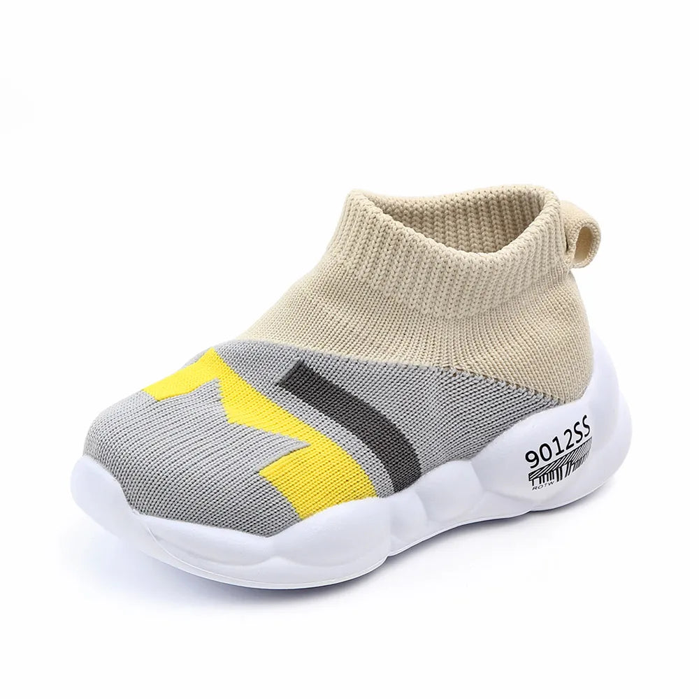 Kids Soft Cotton Slip-on Rubber Sole Walking Shoes childrensterritory