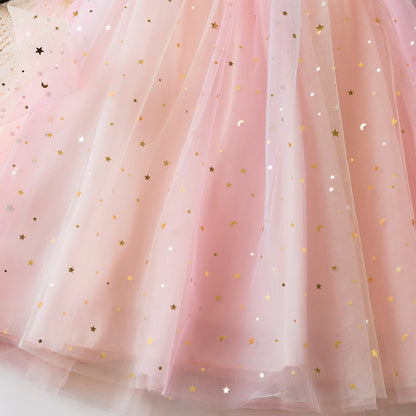 Elegant Sequin Birthday Princess Dress for Girls 3–8 Years