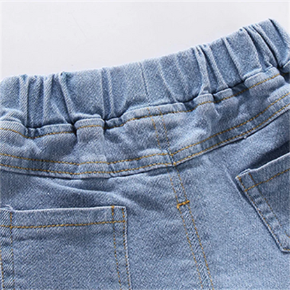 Red Heart Design Little Girls Casual Denim Shorts childrensterritory