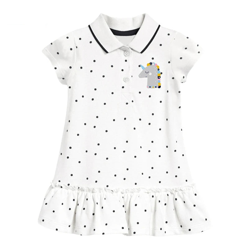 Little Girls Printed Lovely Soft Casual Summer Dresses childrensterritory