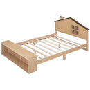 Platform Bed in Full Size with Multiple Storage and LED Lighting childrensterritory