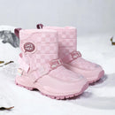 Kids Warm Plush Rubber Sole Outdoor Boots for Winter childrensterritory