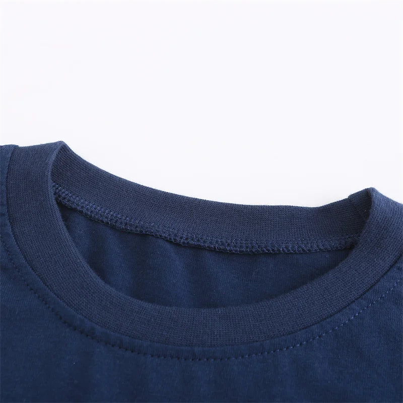 Kids Boat Embroidery Cotton Tees + Shorts Sets for Summer childrensterritory