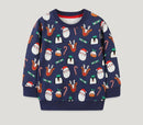 Kids Santa Claus Print Christmas Sweatshirts