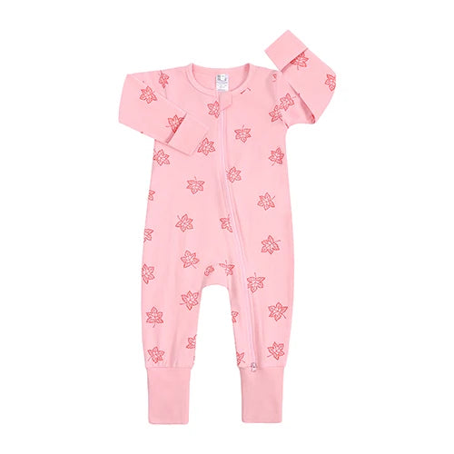 Long Sleeves Printed Baby Girl/Boy Zipper Bodysuits