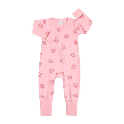 Long Sleeves Printed Baby Girl/Boy Zipper Bodysuits childrensterritory