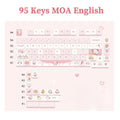 Dessert Cat Theme 95 Keycaps Kit for Mechanical Keyboard childrensterritory