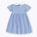 Girls Collar Design Birds Flowers Print Casual Summer Dresses childrensterritory