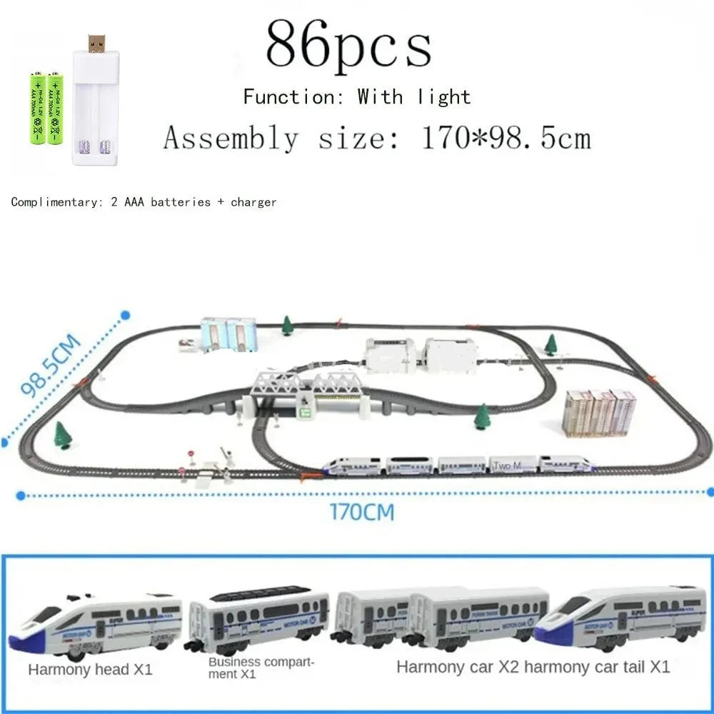 High-Speed Electric Train Model Assembly DIY Set for Kids childrensterritory