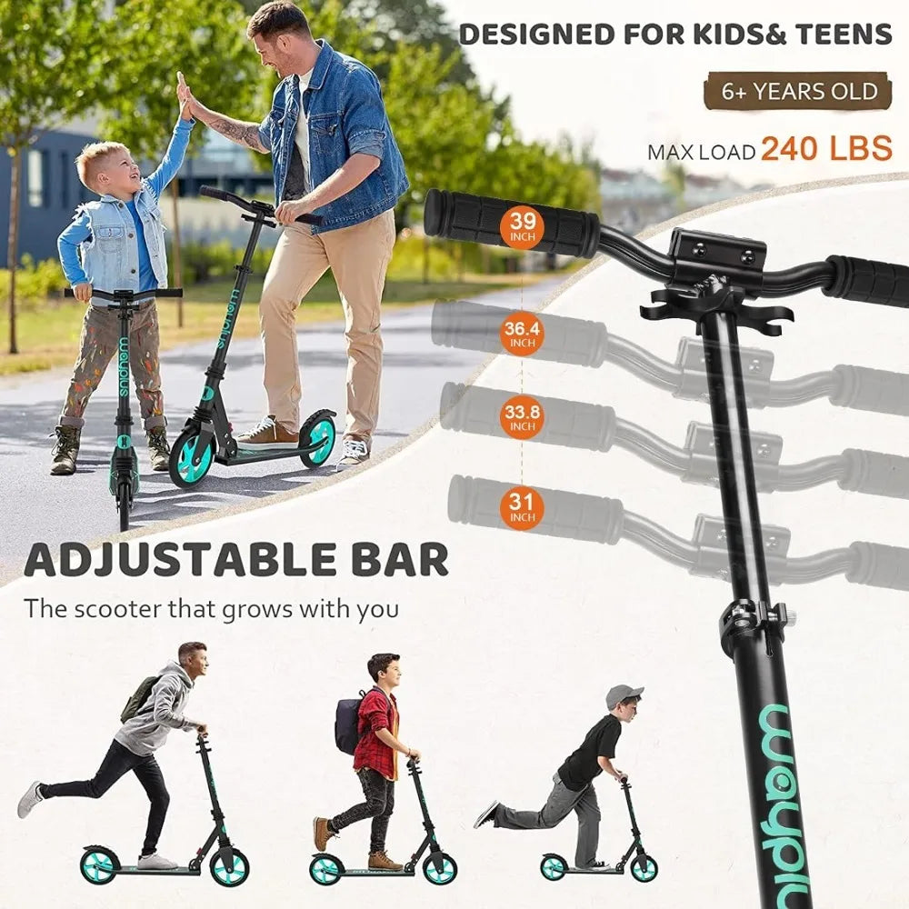 4 Adjustable Levels Kids Kick Scooter with Max Load 240 LBS childrensterritory