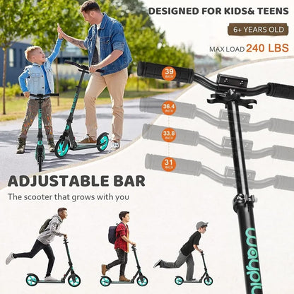 4 Adjustable Levels Kids Kick Scooter with Max Load 240 LBS childrensterritory