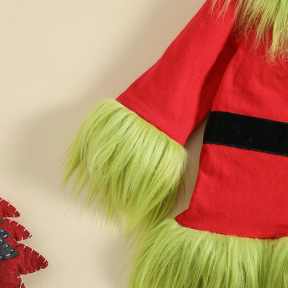 Kids Furry Design Plush Top &amp; Elastic Waist Pants childrensterritory