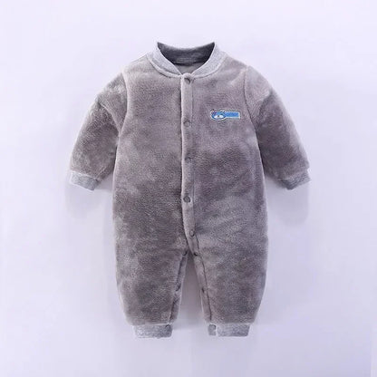 Soft Flannel Warm Printed Baby Romper for Winter