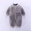 Soft Flannel Warm Printed Baby Romper for Winter