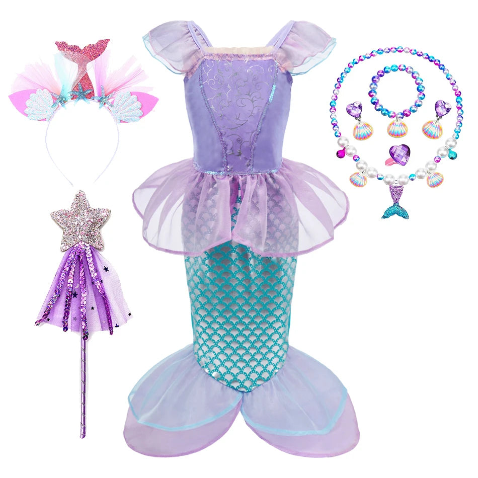 Kids Girls Disney Princess Dresses for Halloween Christmas