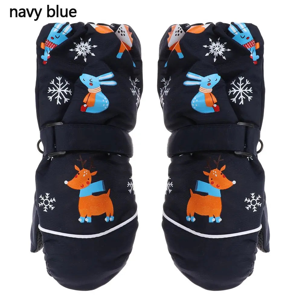 Cartoon Animal Design Children Thick Warm Ski Mitten