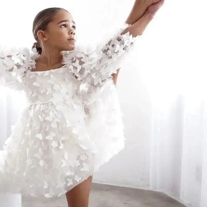 Little Girl Butterfly Design Pageant Party Birthday Dresses childrensterritory