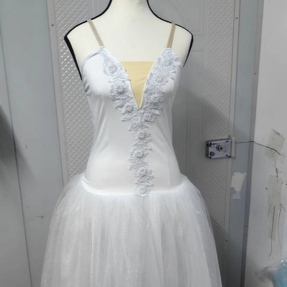 Professional Long White Ballet Tutu Costumes for Kids childrensterritory