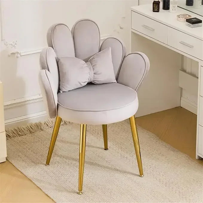 Comfy Modern Design Makeup Vanity Chair with Back childrensterritory